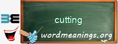 WordMeaning blackboard for cutting